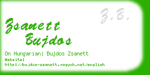 zsanett bujdos business card